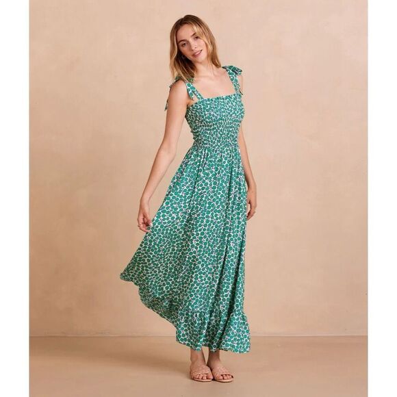 SUMMERSALT The Silky Luxe Smocked Maxi Dress - Picture 1 of 8